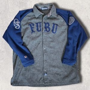 Vintage 90s Fubu Button down shacket shirt jacket